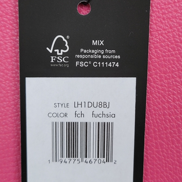 NWT Karl Lagerfeld Maybelle Fuchsia Paris Maybelle Satchel Handbag - Picture 9 of 10